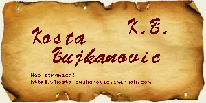Kosta Bujkanović vizit kartica